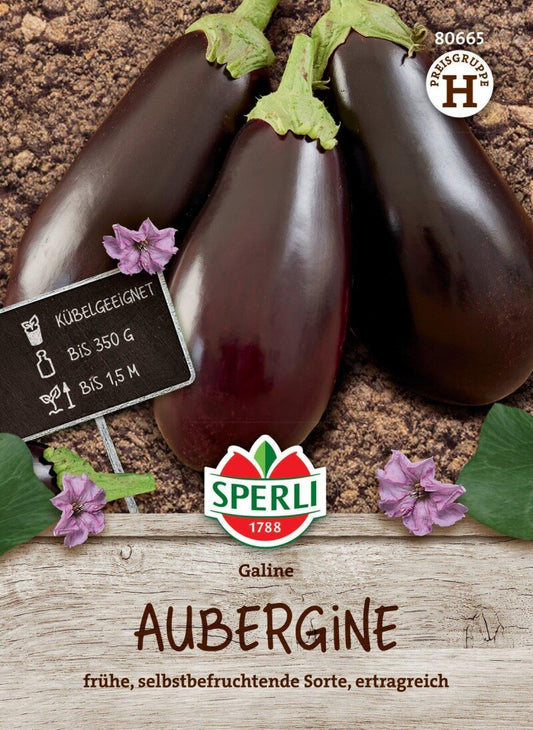  Aubergine Galine F1, Freiland Und Gewächshaus, Selbstbefruchtend, Saatgut Von Sperli