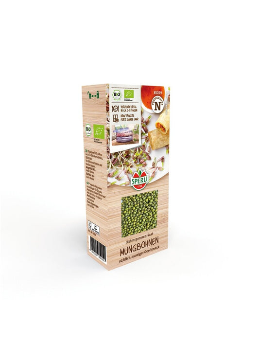  BIO Keimsprossen-Saat Mungbohnen, 200 G Großpackung, Geschmack: Süßlich-nussige