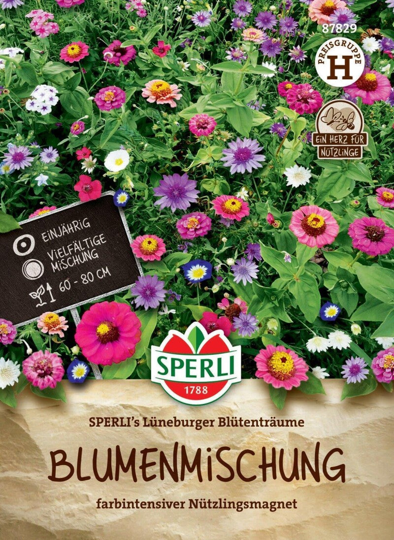  Blumenmischung Lüneburger Blütenträume, Farbintensiver Nützlingsmagnet, Saatgut Von Sperli