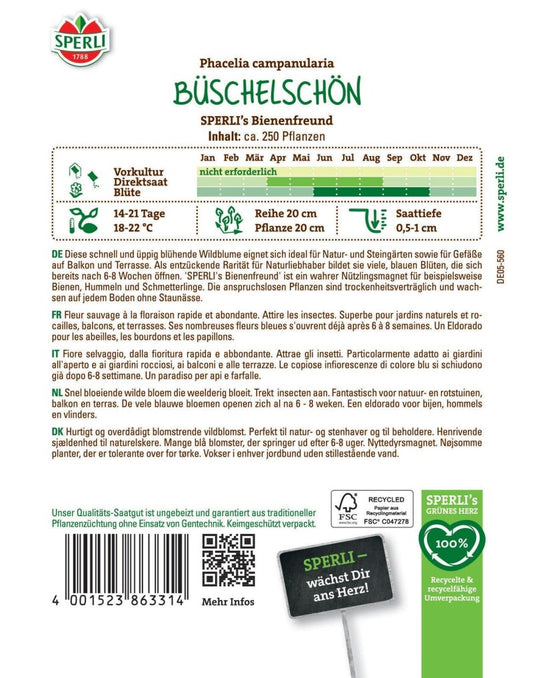  Büschelschön SPERLI's Bienenfreund, Saatgut Von Sperli