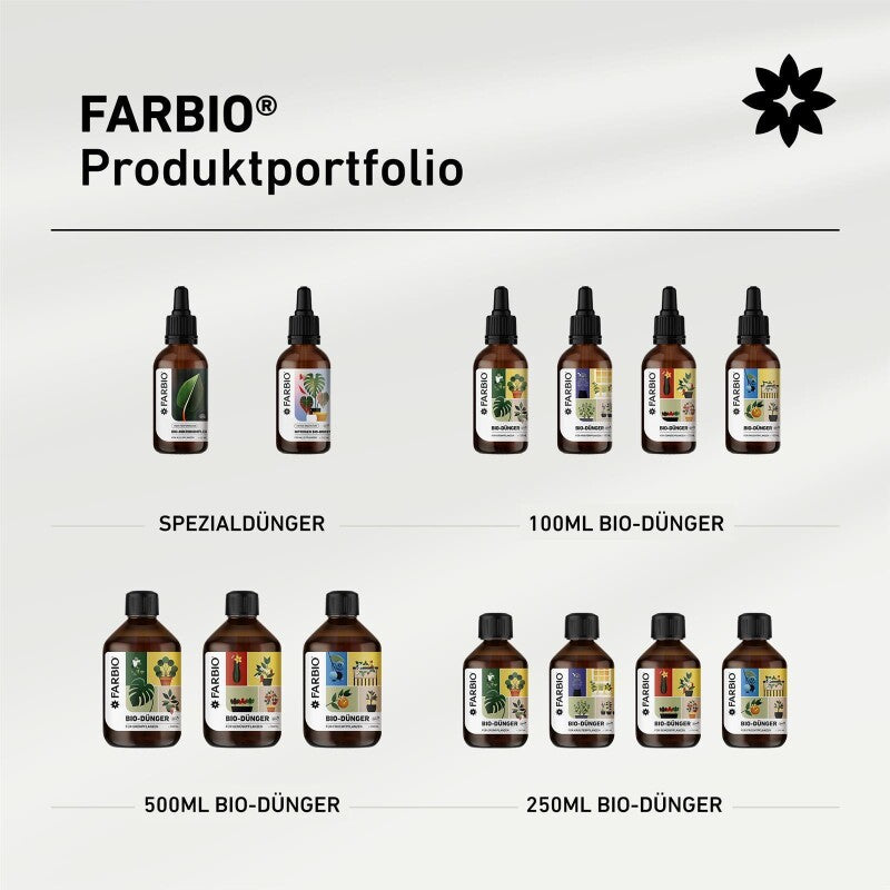  FARBIO® Bio-Dünger Für Zimmer Und Grünpflanzen, 100-500ml