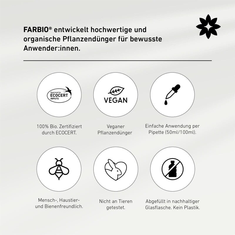  FARBIO® Bio-Dünger Für Zimmer Und Grünpflanzen, 100-500ml