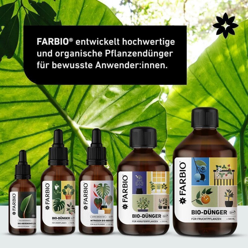  FARBIO® Bio-Dünger Für Zimmer Und Grünpflanzen, 100-500ml