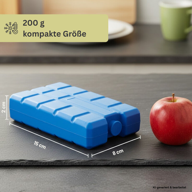  Kühlakku Blau | (200 G) | Schnell Gefrierend | Lange Kühldauer | Robust Und Langlebig | Auslaufsicher