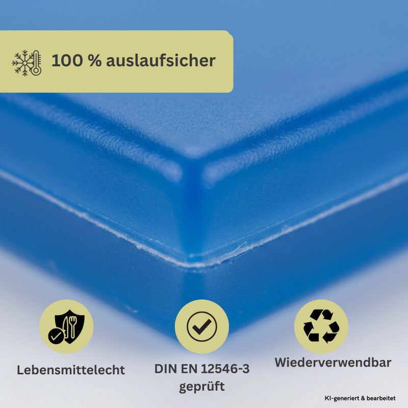  Kühlakku Blau | (200 G) | Schnell Gefrierend | Lange Kühldauer | Robust Und Langlebig | Auslaufsicher