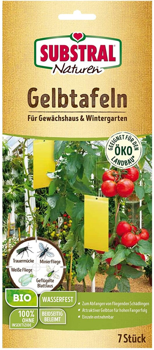  Naturen Gelbtafeln, Gegen Weiße Fliege, Minierfliege, Geflügelte Blattlaus, Etc. In Wintergarten U. Gewächshaus, 7 St.