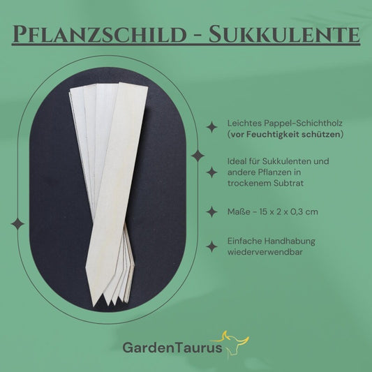  10x Pflanzschilder Aus Holz 15 X 2 Cm