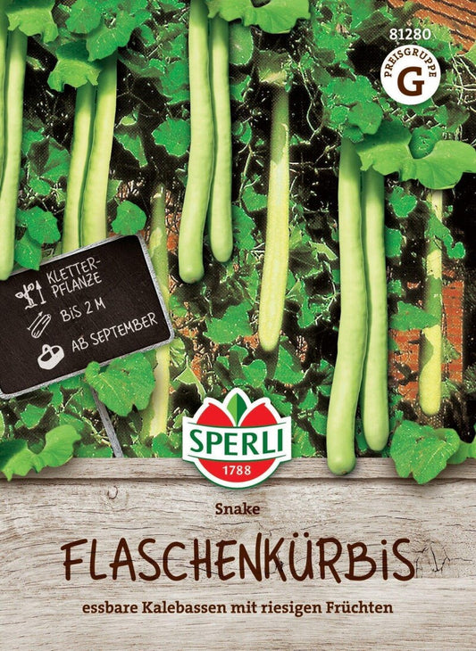  Kalebassen Snake (Herkuleskeule), Kletterpflanze, Essbare Riesenfrüchte, Saatgut Von Sperli