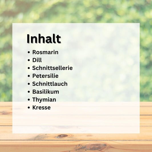  Kräuter-Sortiment, 8 Verschiedene Kräutersorten, Saatgut-Sortiment