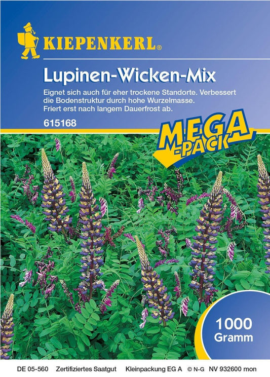  Lupinen-Wicken Mix, 1 Kg Für 100 M², Schnellwüchsige Mischung Auch Für Eher Trockene Standorte