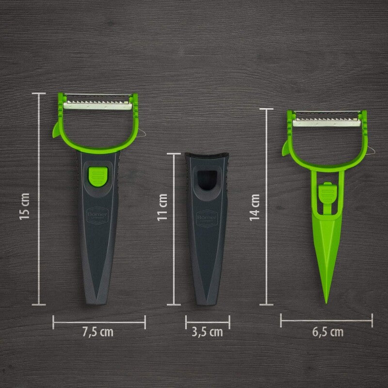  Börner Multi Peeler, Zwei Schäler – Zwei Funktionen – Ein Griff