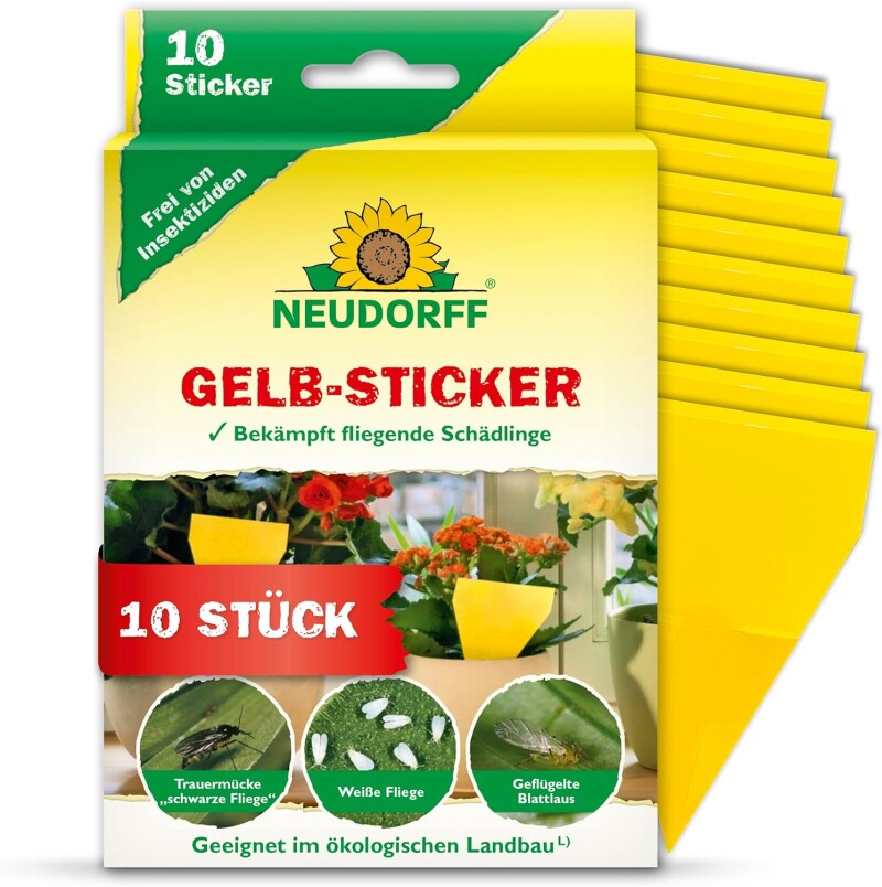  Neudorff Gelbsticker (10 Stück), Zur Bekämpfung Fliegender Schädlinge
