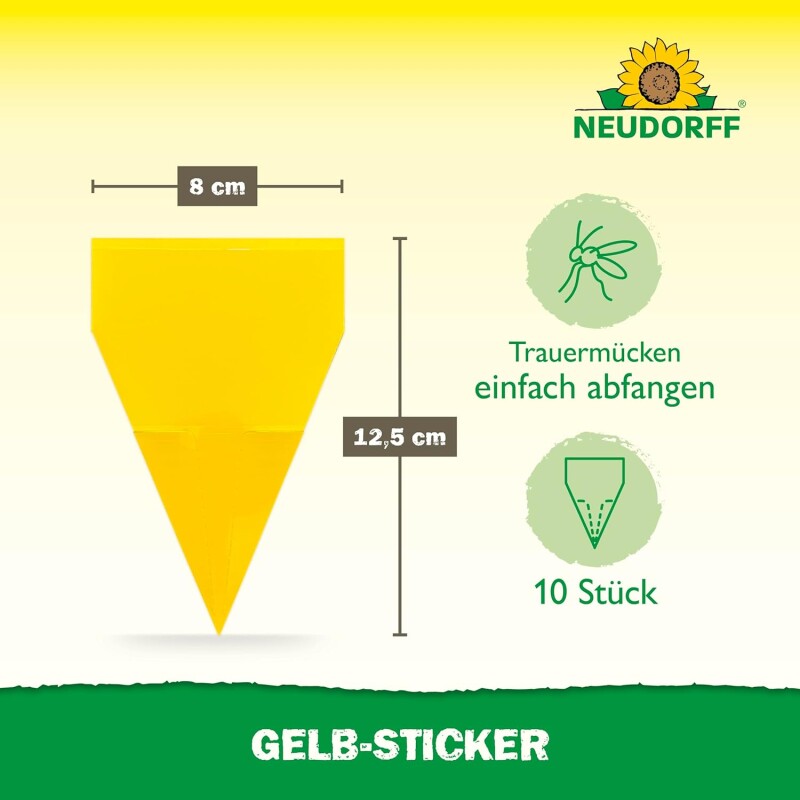  Neudorff Gelbsticker (10 Stück), Zur Bekämpfung Fliegender Schädlinge