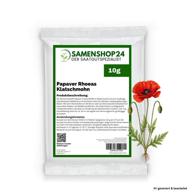  Papaver Rhoeas Klatschmohn Wildform 10g