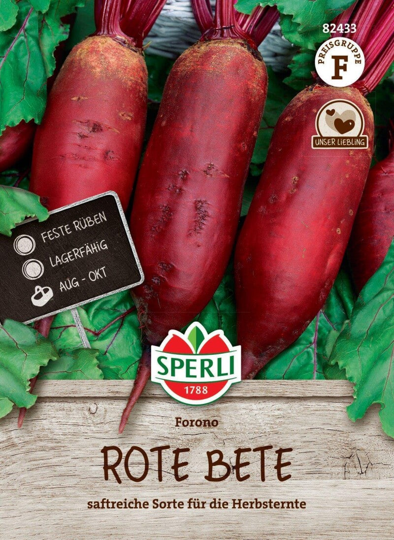  Rote Bete Forono, Saftreich Sorte Für Die Herbsternte, Feste Lagerfähige Rübe, Sperli Saatgut