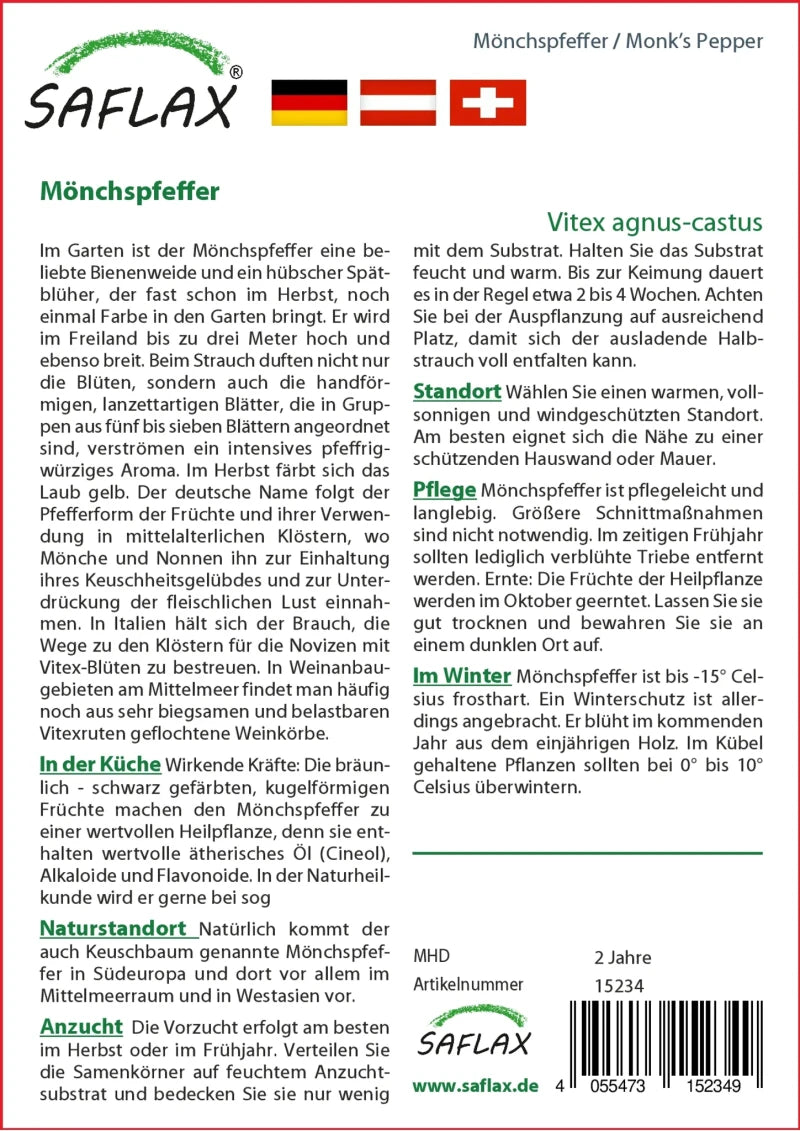  Mönchspfeffer - Vitex Agnus-castus -Heilpflanzen