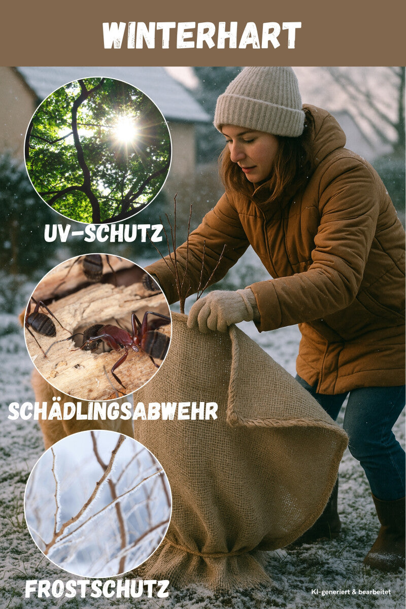  Samenshop24® Premium Jutesäcke Aus 100 % Naturfaser, Neu, Größe 110cm X 60cm, Strapazierfähig, ökologisch, Kartoffelsack, Aufbewahrung Für Obst/ Gemüse, Winterschutz, Deko Uvm.