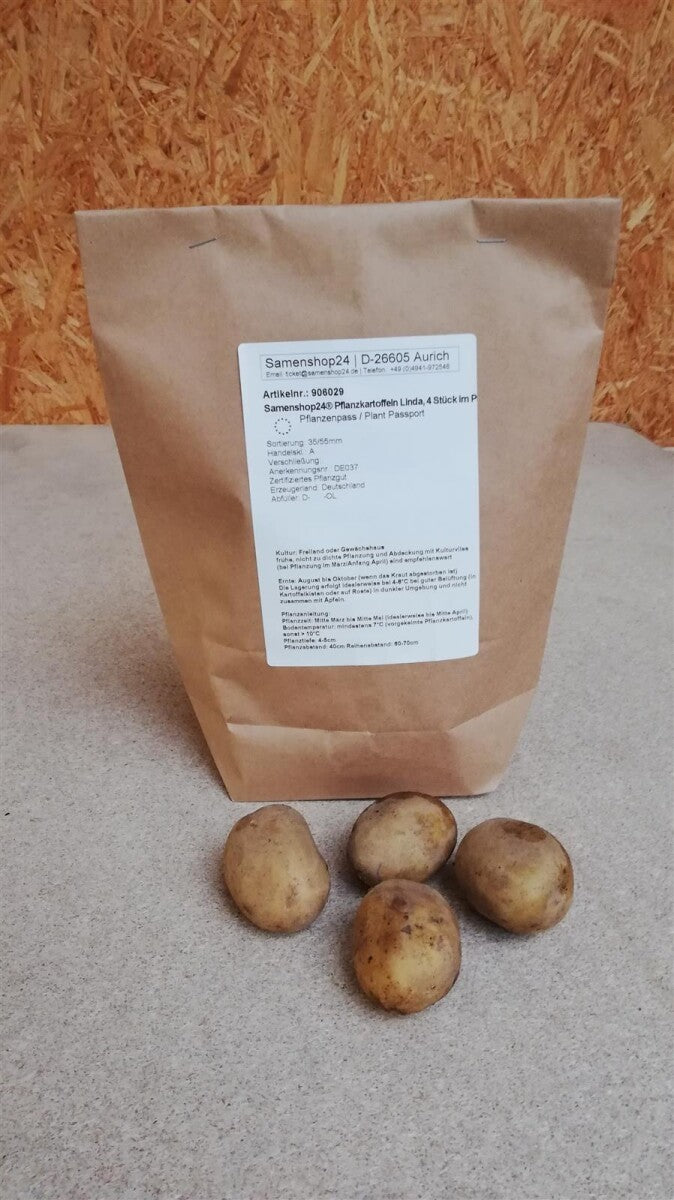  Kartoffel - Set | Anzucht Leicht Gemacht | 1x Anzuchttopf + Gemüseerde + 4 Pflanzkartoffeln Linda