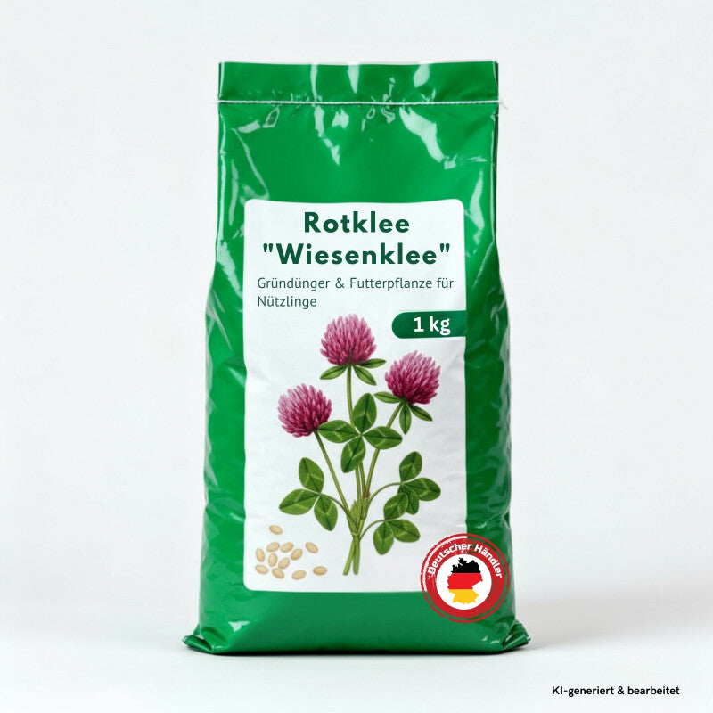 Samenshop24® Rotklee, Inhalt: 1kg Für Ca. 280m², Stickstoffsammler, Futterpflanze Für Nützlinge