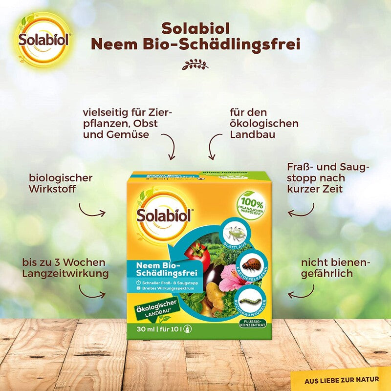  Solabiol Neem Bio-Schädlingsfrei 60 Ml, Biologische Schädlingsbekämpfung