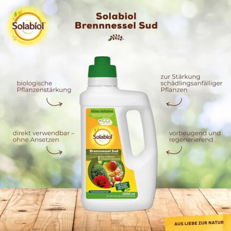  Solabiol Brennnessel Sud, Biologisches Pflanzenstärkungsmittel Zur Kräftigung Und Stärkung Schädlingsanfälliger Pflanzen, 1 Liter