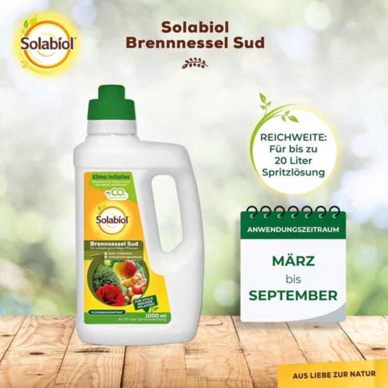  Solabiol Brennnessel Sud, Biologisches Pflanzenstärkungsmittel Zur Kräftigung Und Stärkung Schädlingsanfälliger Pflanzen, 1 Liter