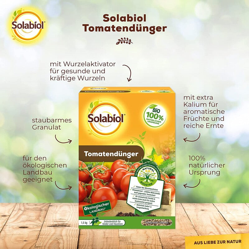  Solabiol Tomatendünger Mit Wurzelstimulator Und Natürlicher Sofort- Und Langzeitwirkung, 0,75 Kg Beutel