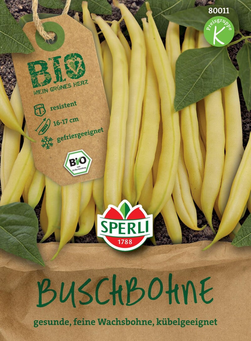  BIO Buschbohne Gelb, Von Natur Aus Widerstandsfähig, Zum Einfrieren Geeignet, Ideal Für Anbau Im Hochbeet
