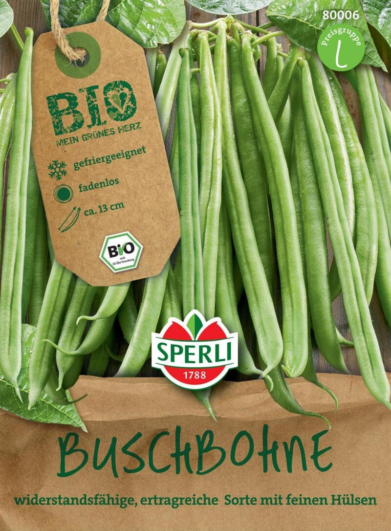  BIO Buschbohne, Ertrag- Reiche Sorte Ist Sehr Widerstandsfähig, Gut Zum Einfrieren Geeignet