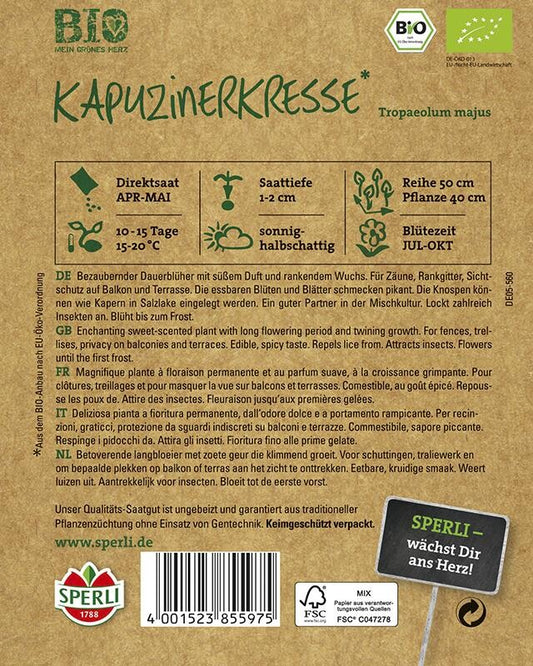  BIO Kapuzinerkresse - Bio-Saatgut