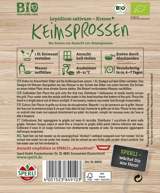  BIO Keimsprossen Kresse 40g, Lepidium Sativum