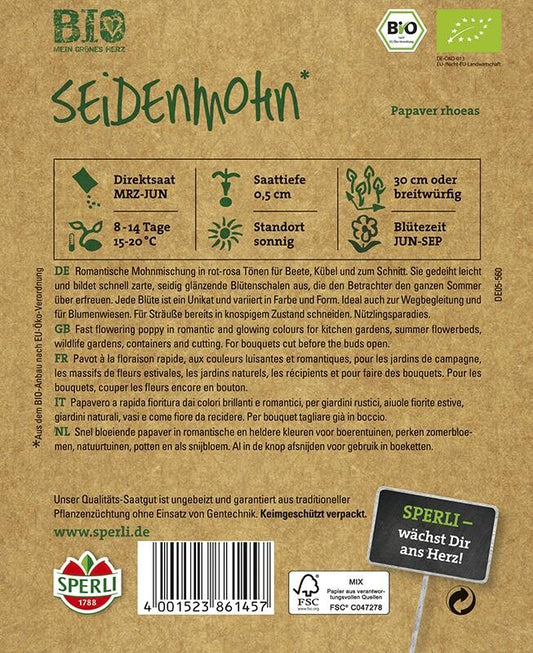  BIO Klatschmohn - Mischung