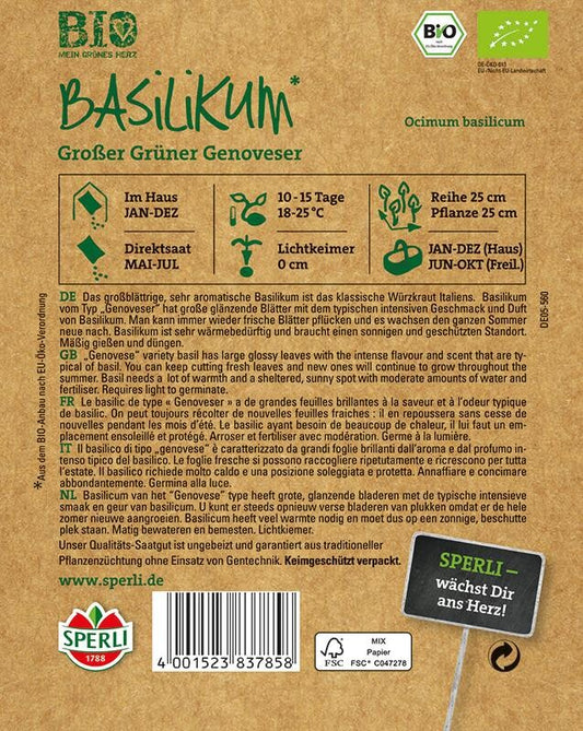  BIO-Kräuter BIO Basilikum