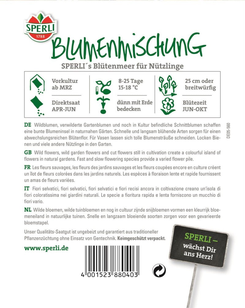  SPERLI's Blütenmeer Für Nützlinge