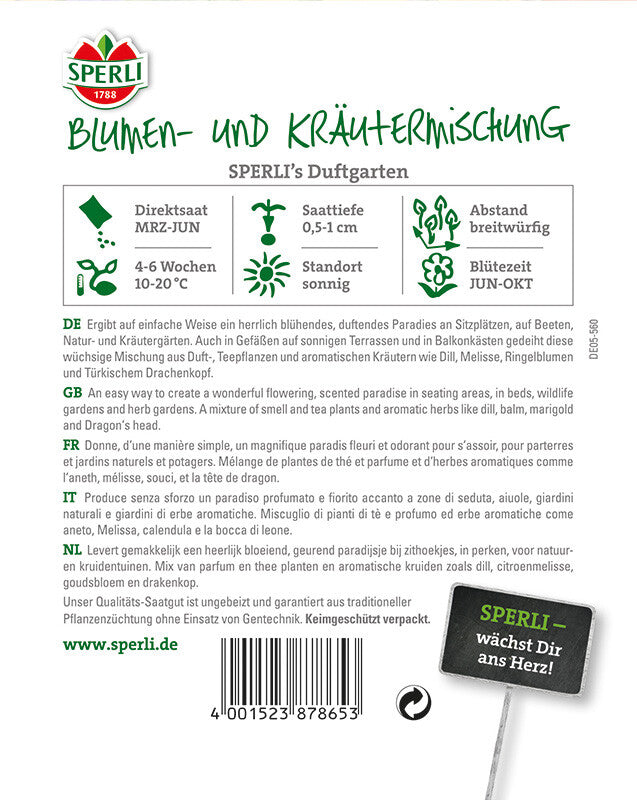  Blumen- Und Kräutermischung Duftgarten