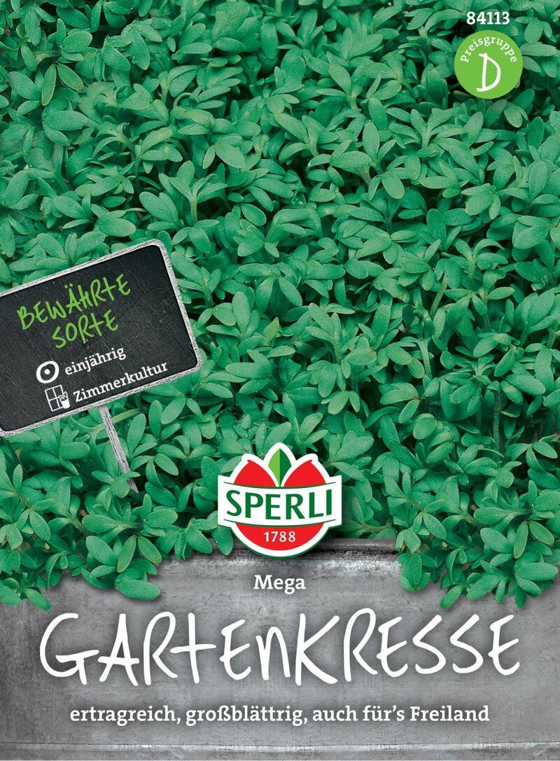  Gartenkresse Mega, Großblättrige Gartenkresse Ist Eine Einjährige Vitaminreiche Gewürzpflanze