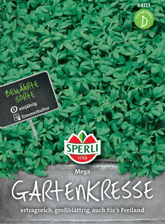  Gartenkresse Mega, Großblättrige Gartenkresse Ist Eine Einjährige Vitaminreiche Gewürzpflanze