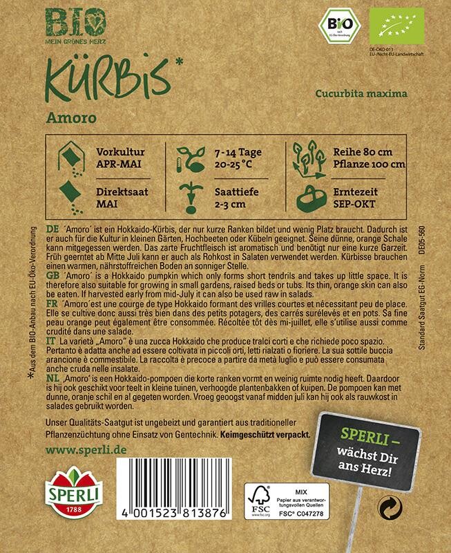  BIO Kürbis Sperli´s Amoro