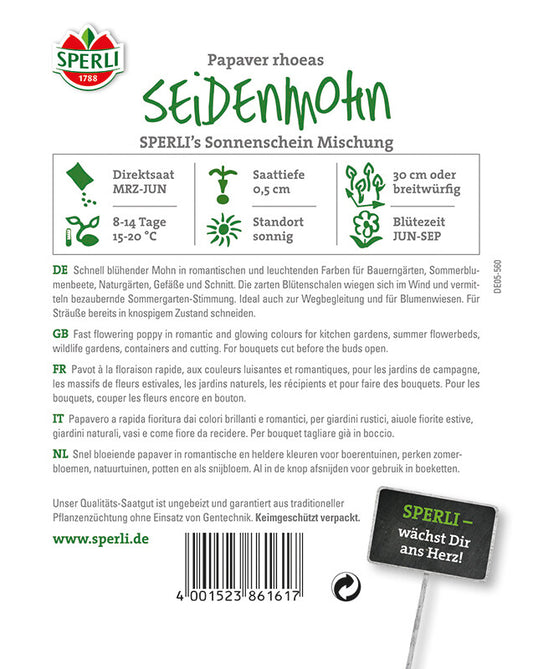  Mohn Sonnenschein Mischung (Seidenmohn)