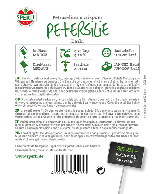  Petersilie Darki, 5 Saatscheiben