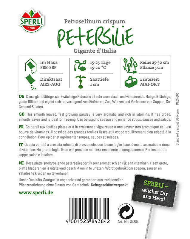  Petersilie Gigante D’Italia