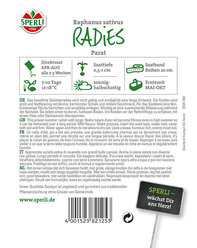  Radies Parat, 5 M Saatband