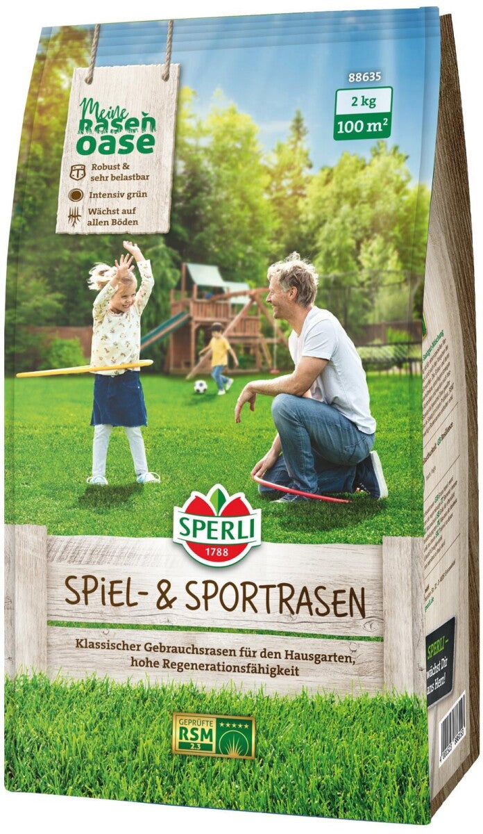  SPERLI's Spiel- & Sportrasen RSM 2.3, Robust Und Belastbar, Für Alle Böden