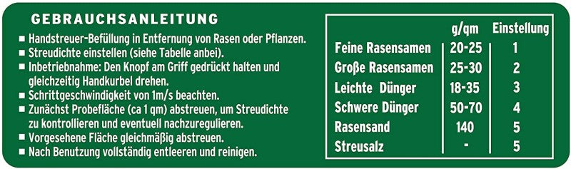  Substral HandyGreen Universal-Handstreuer Für Rasendünger, Rasensamen, Ganulierte Gartendünger, Feiner Split