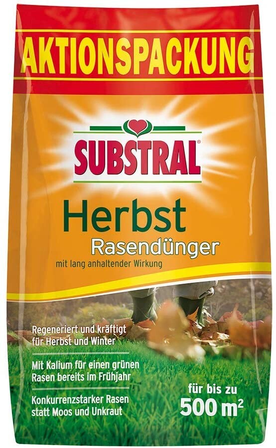  Substral Herbst Rasendünger, 12,5kg Für 500qm, Kaliumreicher Spezial-Rasendünger Mit Lang Anhaltender Wirkung