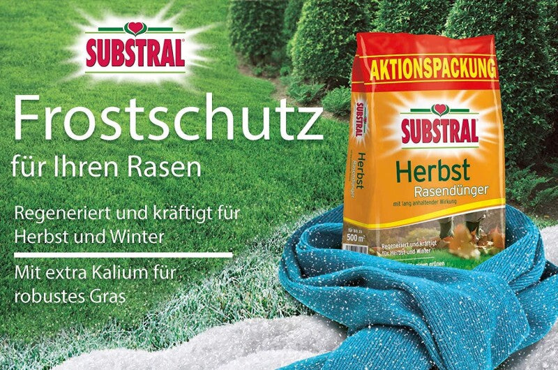  Substral Herbst Rasendünger, 12,5kg Für 500qm, Kaliumreicher Spezial-Rasendünger Mit Lang Anhaltender Wirkung