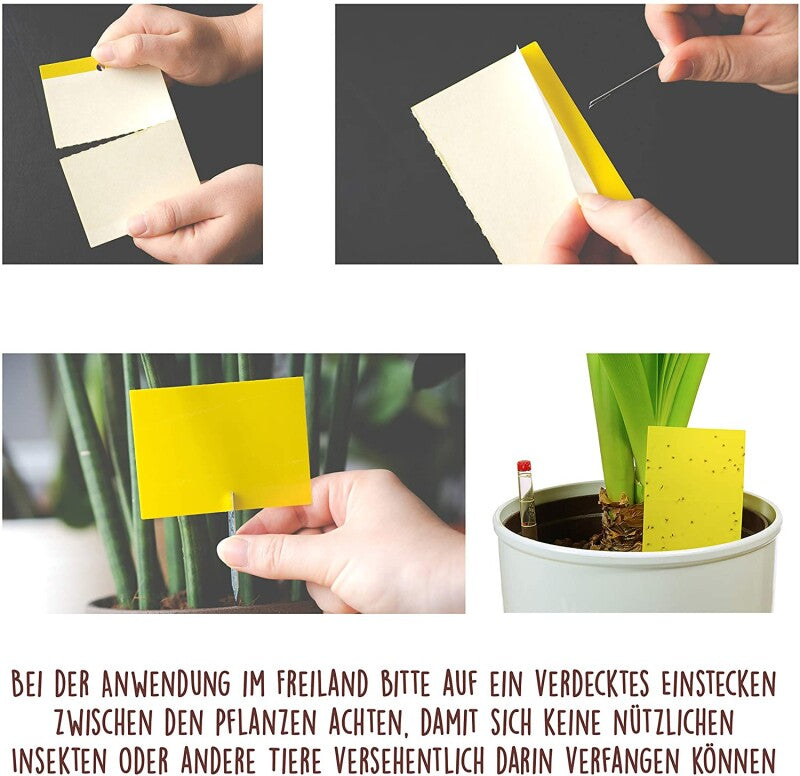 Substral Naturen Bio Gelbstecker, Gelbsticker, Insektizidfreie Leimfallen Zum Schutz Von Zierpflanzen, 15 Stück