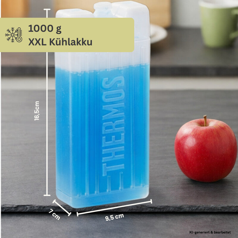  Thermos XXL Kühlakku, 1 Stück (1000g), Mega Kühlakku Für Kühltaschen, Kühlboxen, Truhen Etc., Widerverwendbares EIS