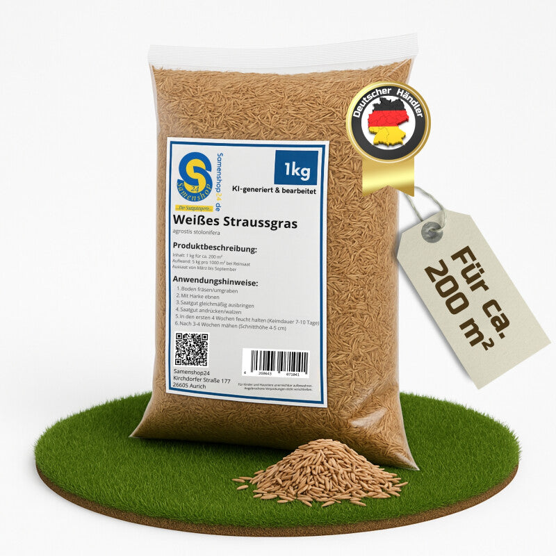  Samenshop24® Weißes Straussgras (Flechtstraussgras) Agrostis Stolonifera 1kg