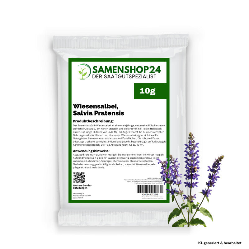  Wiesensalbei, Salvia Pratensis, Inhalt: 10g (für 10 M²)